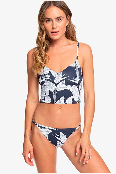 фото Купальник раздельный женский roxy printed beach classics erjx203372 синий; белый s int