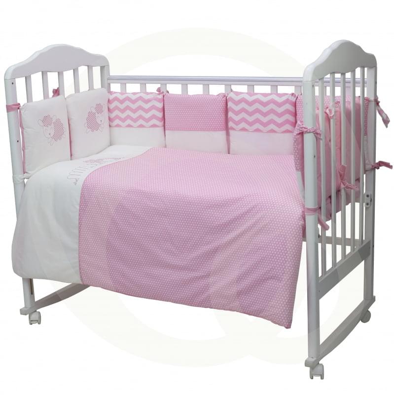 Комплект в кроватку Топотушки Долли розовый, 6 предметов