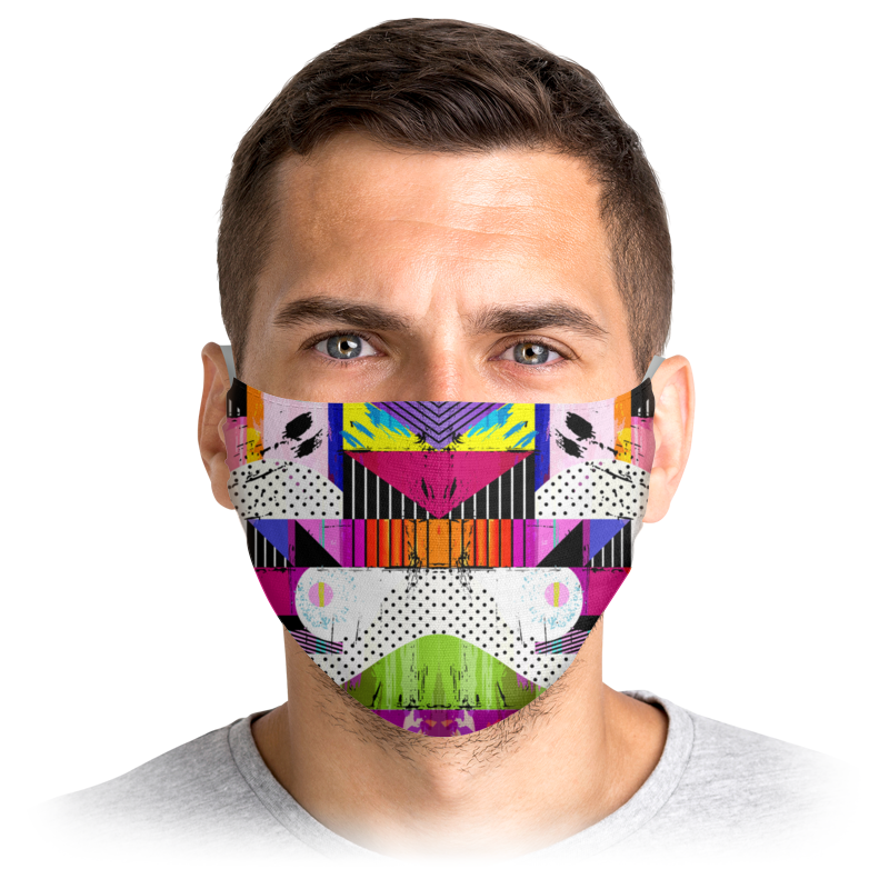 

Многоразовая маска Printio Abstract design зеленая M, Abstract design