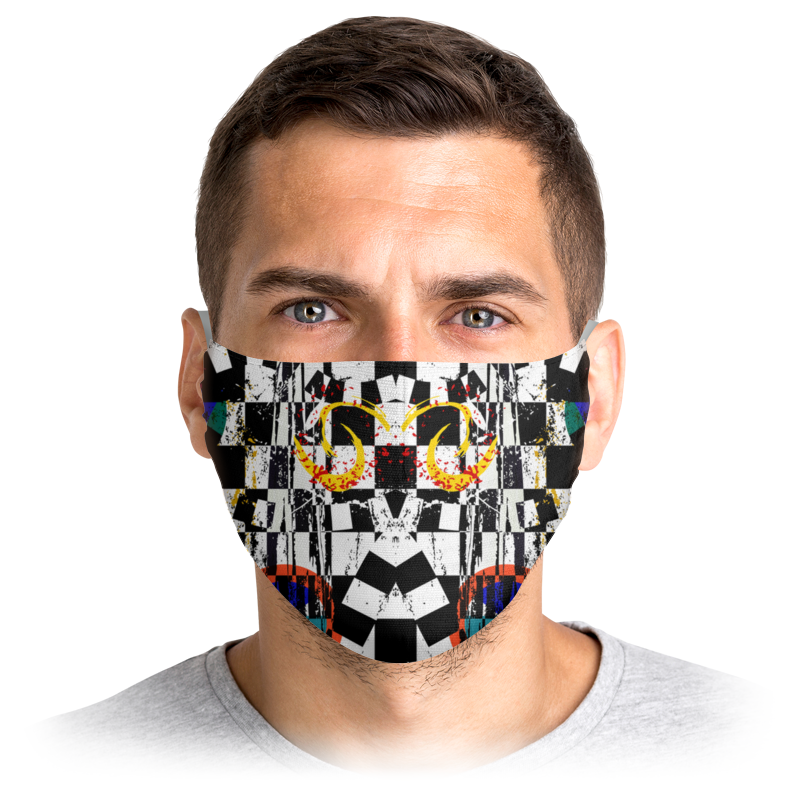 

Многоразовая маска Printio Abstract design черная M, Abstract design