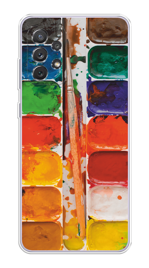 

Чехол на Samsung Galaxy A73 "Акварель", Красный;желтый;синий, 2104650-4