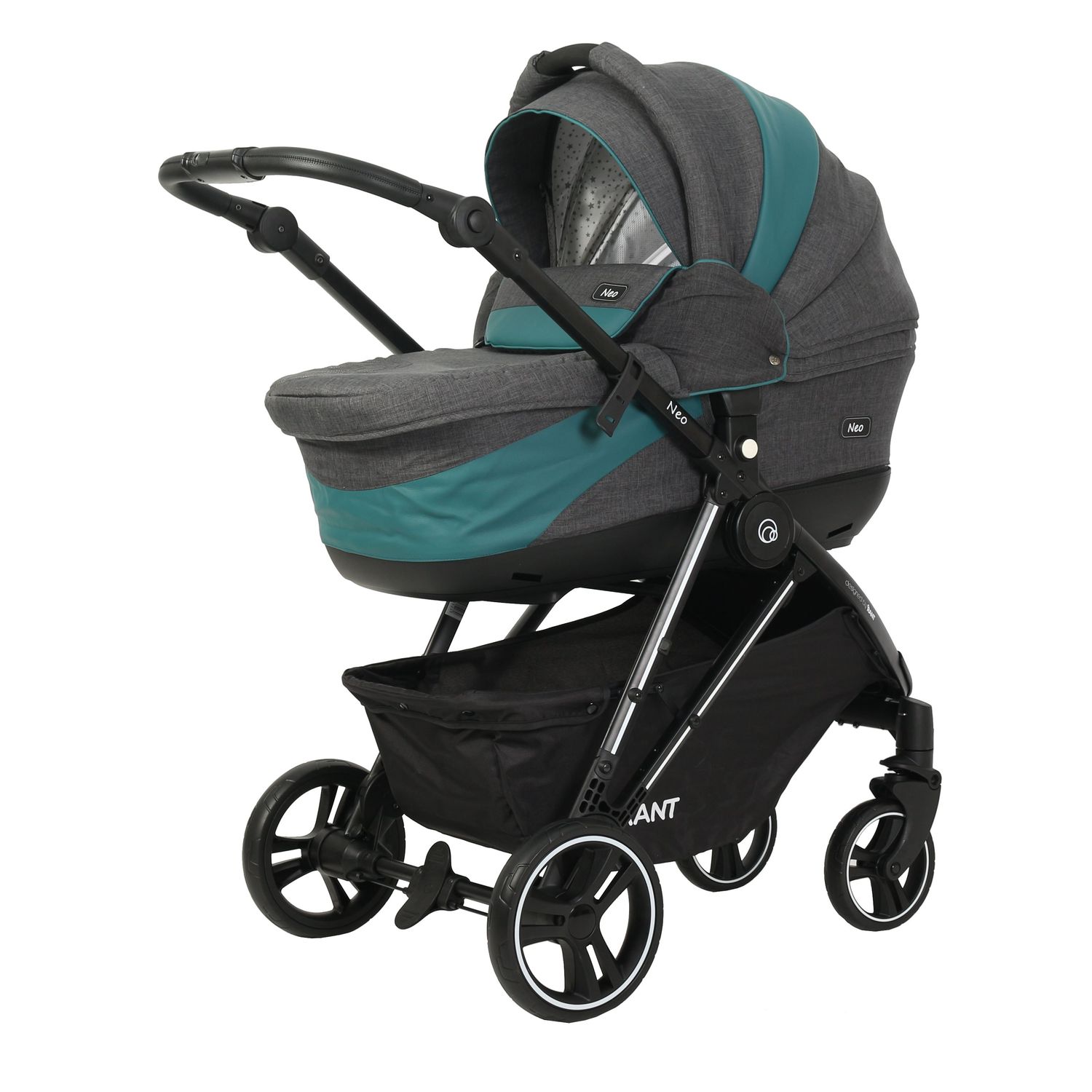 

Коляска 2 в 1 Rant Neo grey/malachite, Neo