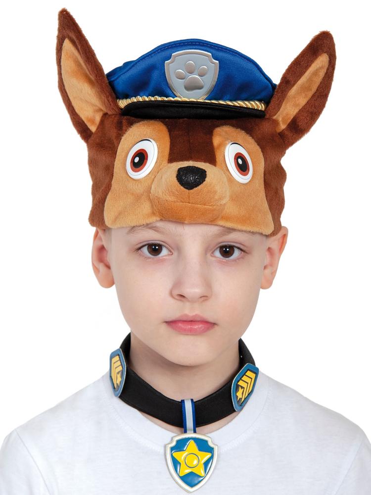 фото Карнавальная маска карнавалофф гонщик чейз серия щенячий патруль, размер 52-54