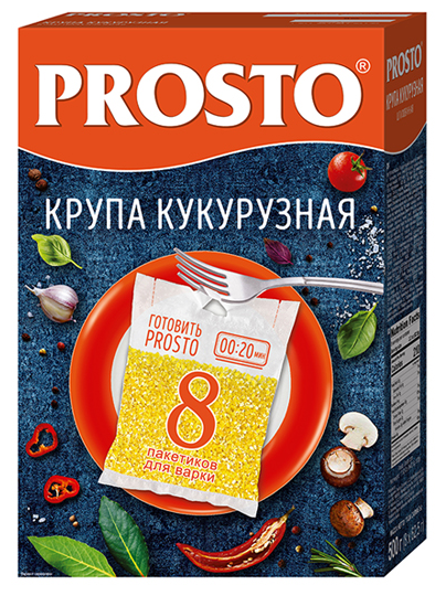 фото Крупа кукурузная prosto в пакетиках 8*62.5 г 500 г