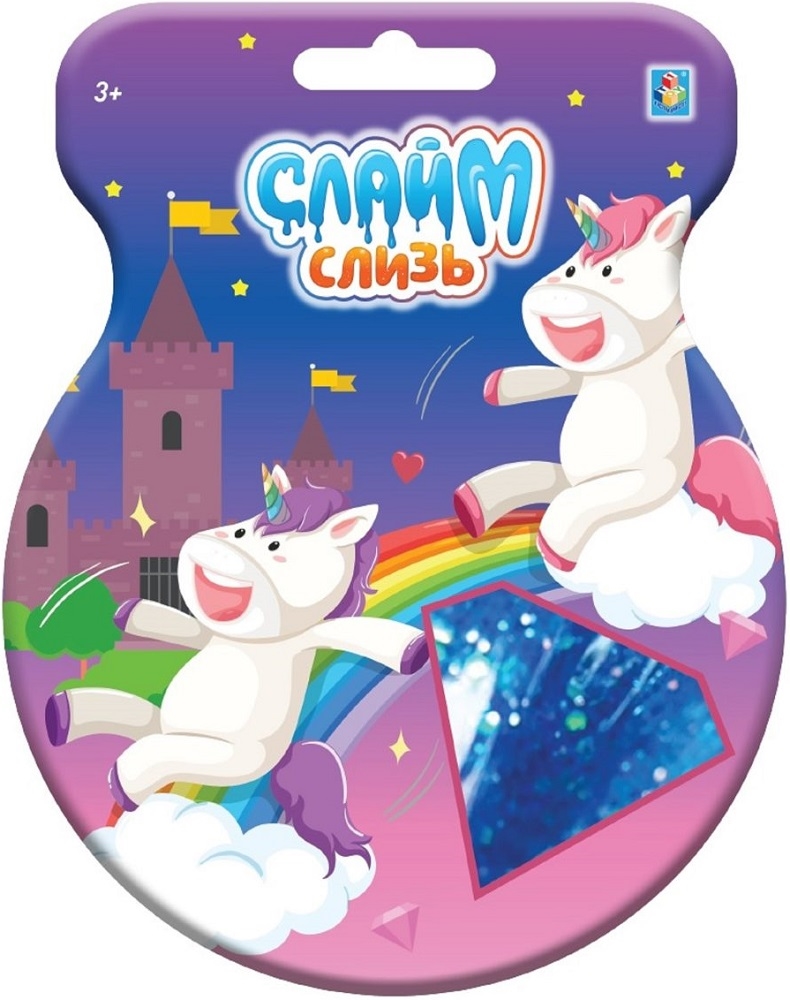 

Лизун 1 TOY Слайм Единороги слизь с фигурками
