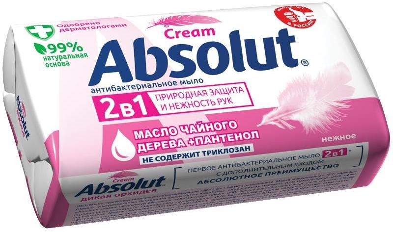Купить Мыло туалетное Absolut Антибактериальное Нежное , масло чайного дерева, 90 г, CLASSIC