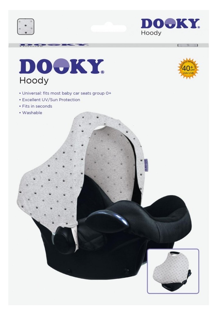 

Капюшон для автокресла Хplorys Dooky hoody цв. light grey crowns