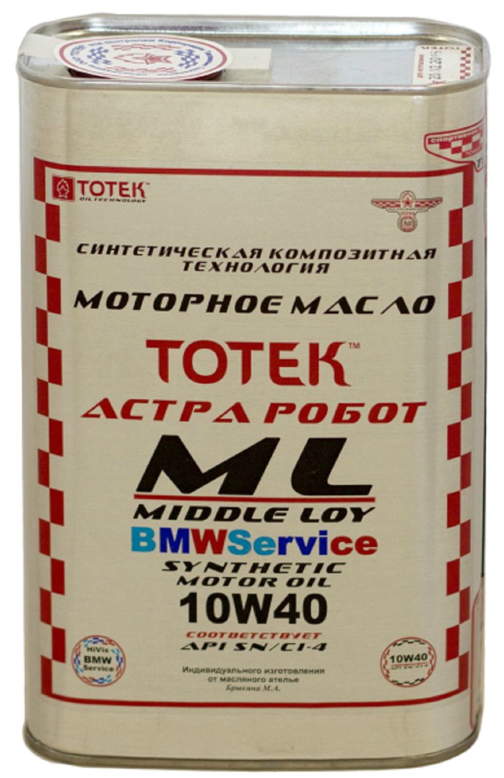 Моторное масло Тотек Астра Робот ML BMW 10W40 4 л 4670₽