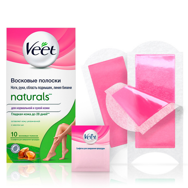 Полоски для депиляции Veet Naturals 10 шт