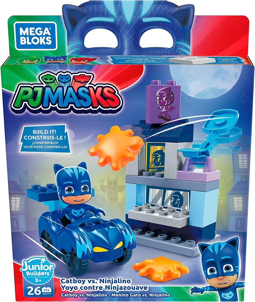 фото Конструктор mega construx mega brands pj masks catcar city chase