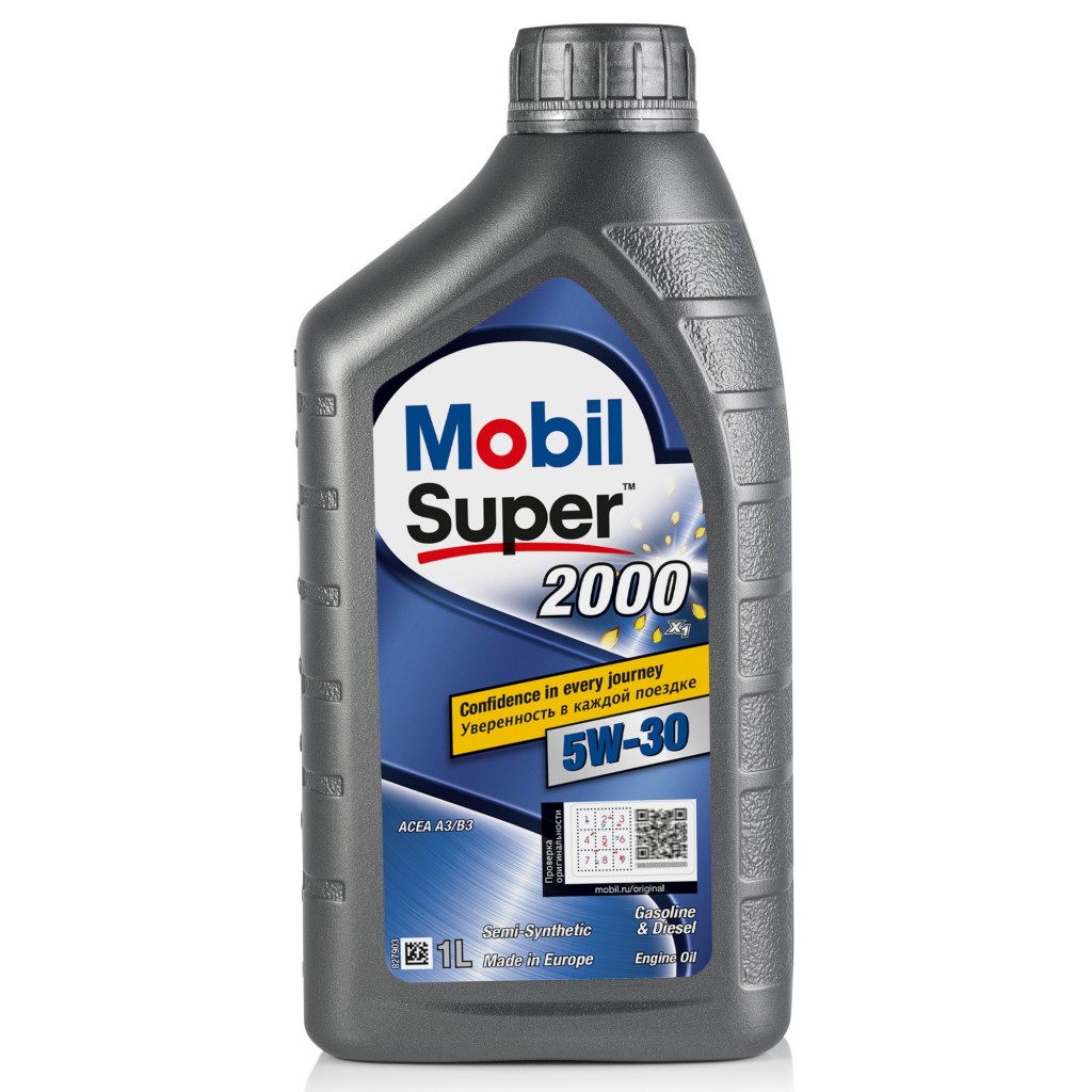 фото Моторное масло mobil super 2000 x1 5w-30 , полусинтетическое 155184 1л