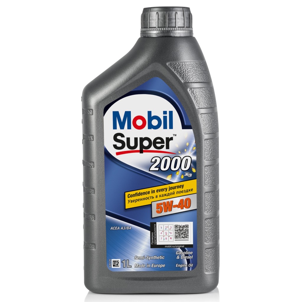 фото Моторное масло mobil super 2000 x3 5w-40, полусинтетическое 155338 1л