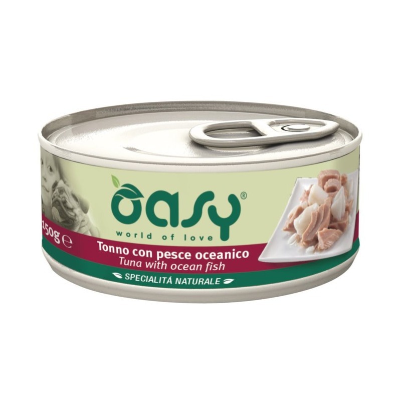 фото Влажный корм для собак oasy specialita naturali tuna ocean fish, тунец, 24шт, 150г