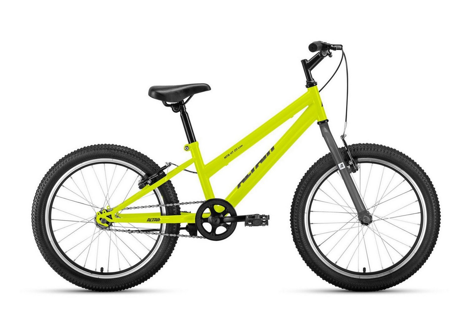 фото Велосипед altair mtb ht 20 low 1 ск 2020 10.5" светло-зеленый/серый