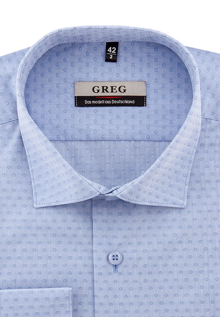 Рубашка мужская Greg 223/199/1550/Z_GB голубая 39
