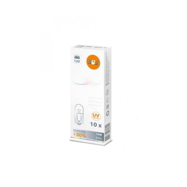 

Лампа накаливания SvS 12V T4W 4W BA9s 200041000