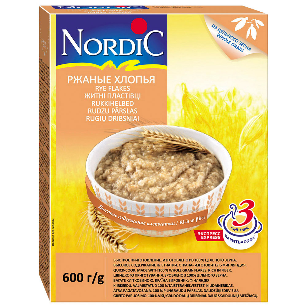 

Хлопья Nordic ржаные 600г