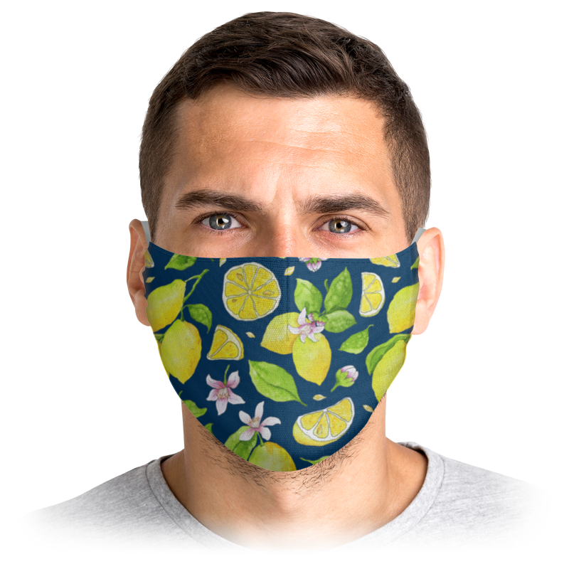 

Многоразовая маска Printio Лимонная ночь зеленая M, Лимонная ночь