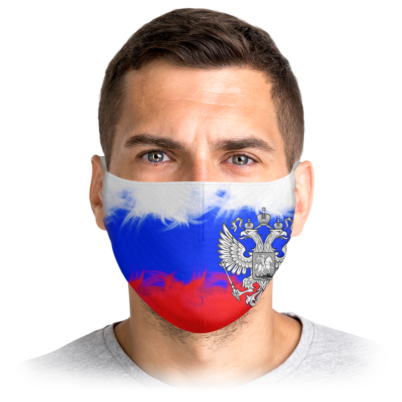 

Многоразовая маска Printio Россия голубая M, Россия