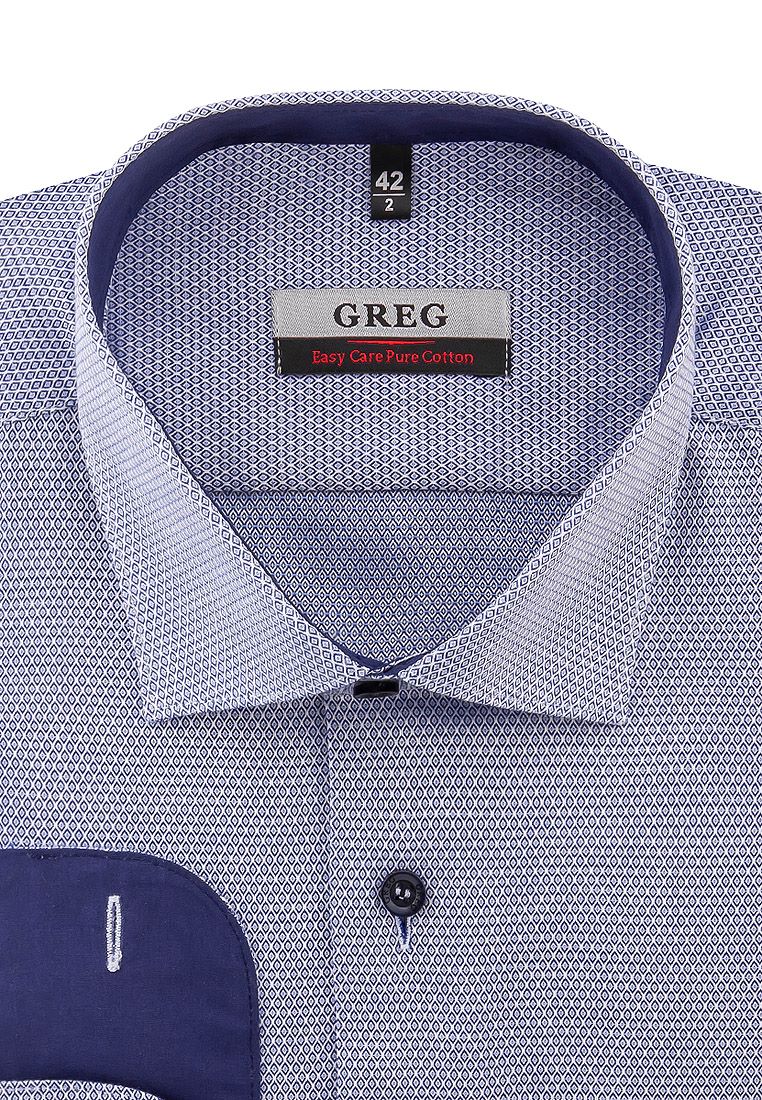 Рубашка мужская Greg 223/111/8202/Z/1_GB синяя 39