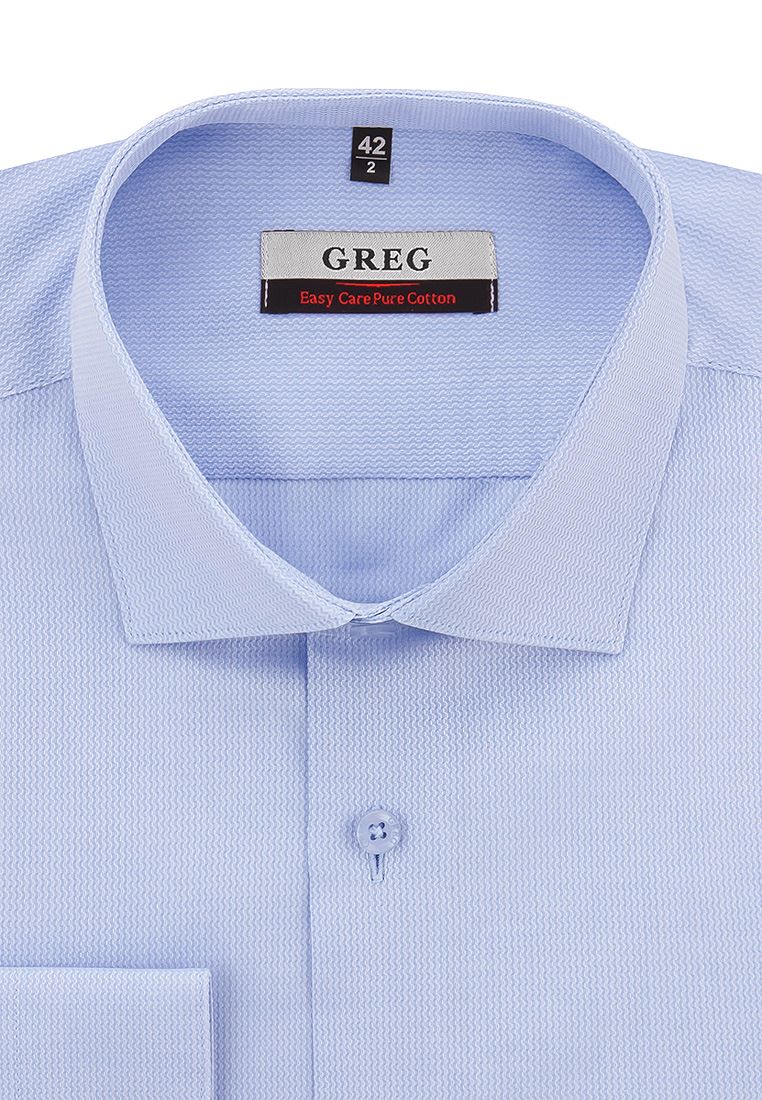 Рубашка мужская Greg 223/131/8101/Z голубая 39