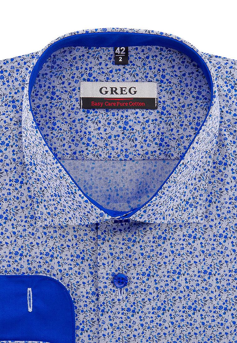 Рубашка мужская Greg 223/111/233/Z/1 голубая 44