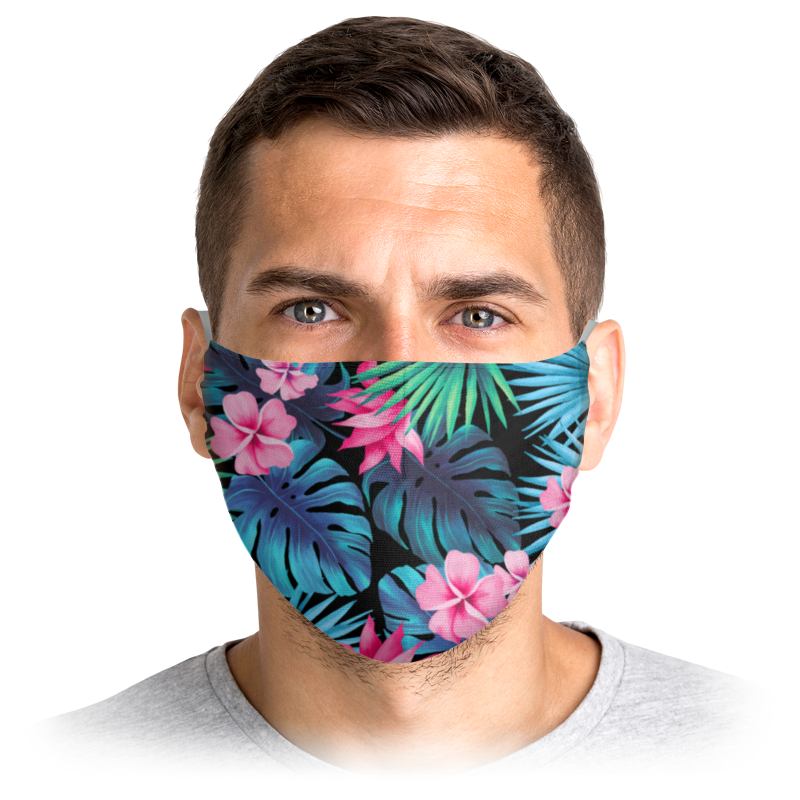 

Многоразовая маска Printio Palm синяя M, Palm