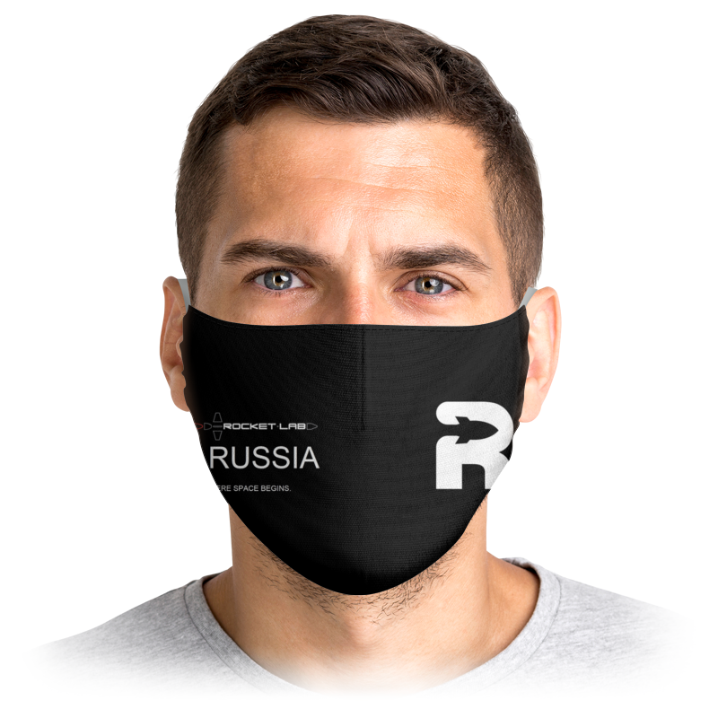 

Многоразовая маска Printio Маска fly russia черная M, Маска fly russia
