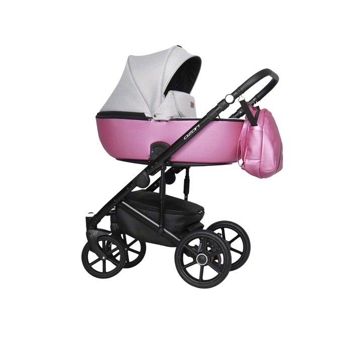 

Коляска 2 в 1 Riko Basic Ozon Shine розовый-серый 01, Ozon Shine