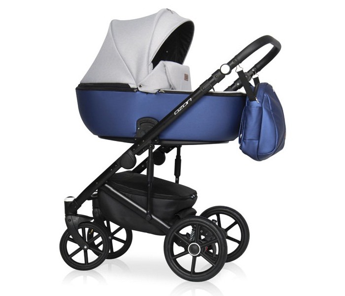 

Коляска 2 в 1 Riko Basic Ozon Shine синий серый 04, Ozon