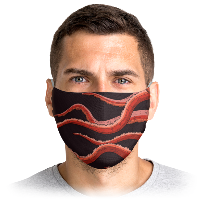 

Многоразовая маска Printio Осьминоги черная M, Осьминоги