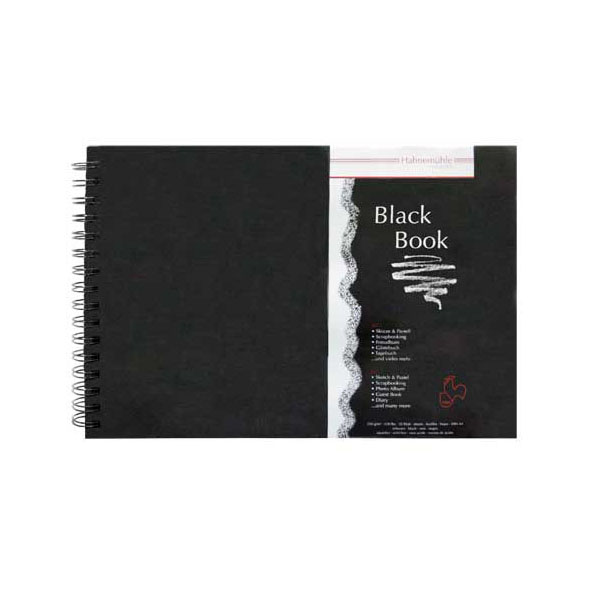 

Альбом для графики на спирали Hahnemuhle "Black book" 21х29,7 см 30 л 250 г