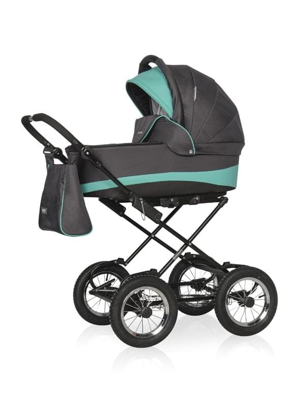 

Коляска 2 в 1 Riko Basic Alfa Ecco Classic 04 графит-бирюзовый, Alfa Ecco Classic