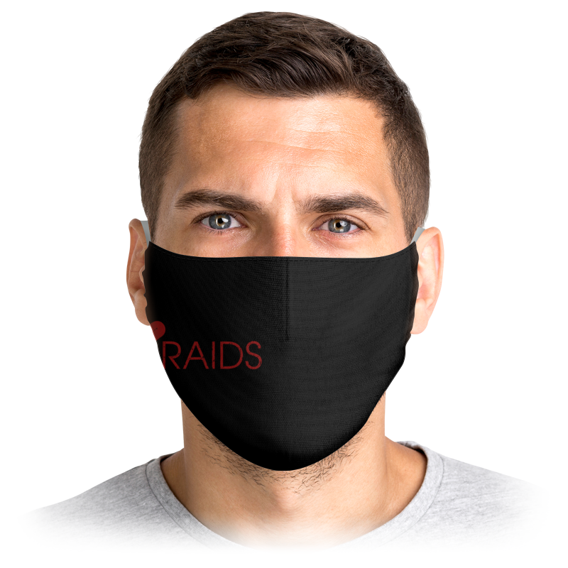 

Многоразовая маска Printio Raids красная M, Raids
