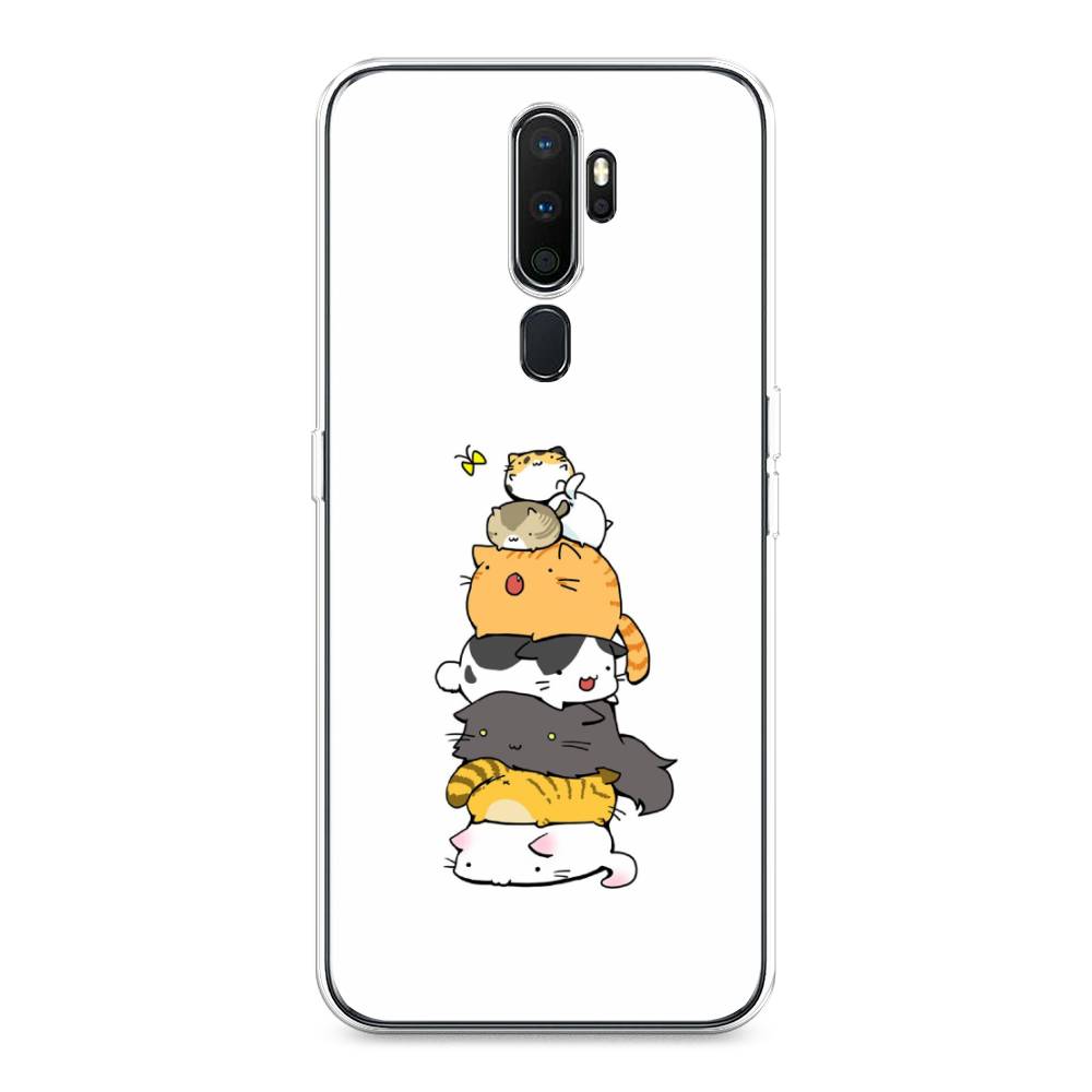 

Чехол Awog на Oppo A5/A9 2020 "Бутерброд из котиков", Разноцветный, 251350-10
