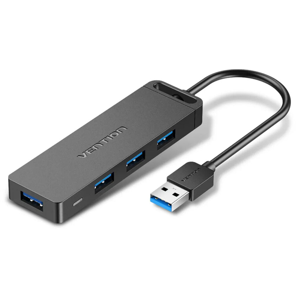 

Разветвитель 4-port OTG USB 3.0 Hub Vention CHLBF Black 1м, Черный