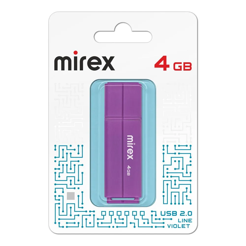 

Флешка Mirex Line Violet 4Gb 13600-FMULVT04