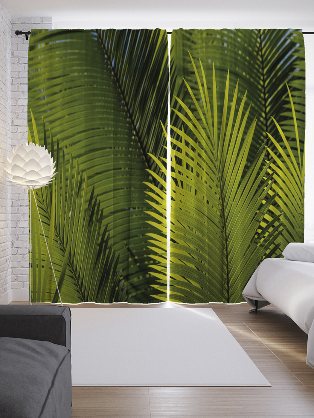 

Шторы с фотопечатью "Много папоротника" из сатена, 290х265 см