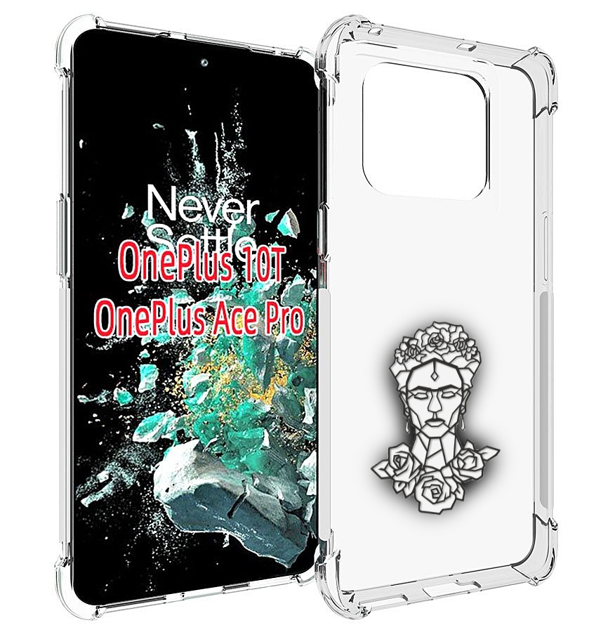 

Чехол MyPads девушка с цветами с гранями женский для OnePlus 10T, Прозрачный, Tocco