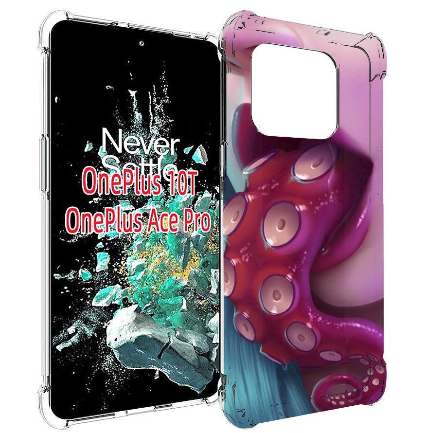 

Чехол MyPads девушка с щупальцой женский для OnePlus 10T, Прозрачный, Tocco