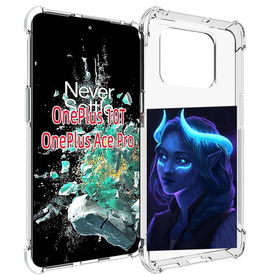 

Чехол MyPads девушка синяя ледяная женский для OnePlus 10T, Прозрачный, Tocco