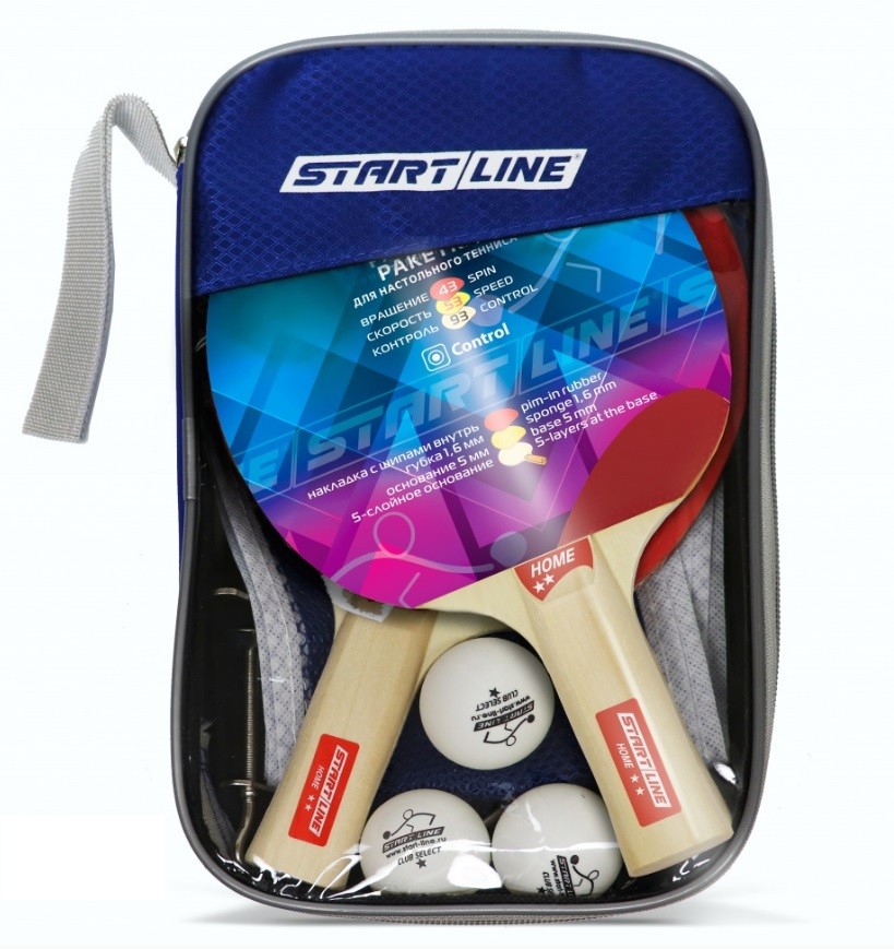 

Набор Start Line Home 2 (2 ракетки + 3 мяча + сетка + крепеж) 12202P40, Home 2