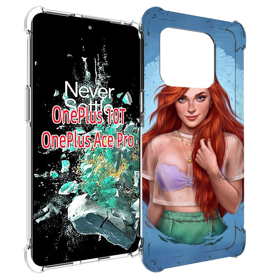 

Чехол MyPads девушка-в-голубом-фоне женский для OnePlus 10T, Прозрачный, Tocco
