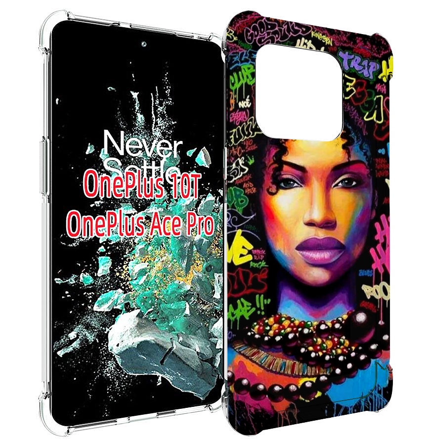 

Чехол MyPads девушка-в-граффити женский для OnePlus 10T, Прозрачный, Tocco