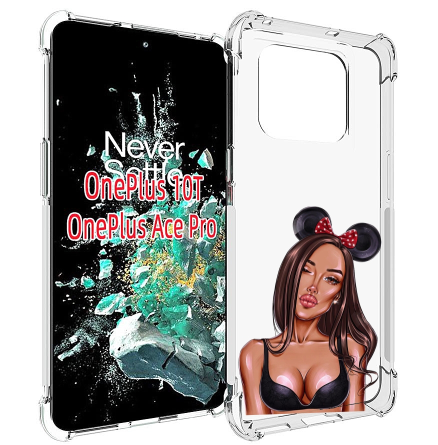 

Чехол MyPads девушка-в-купальнике-с-ушками женский для OnePlus 10T, Прозрачный, Tocco