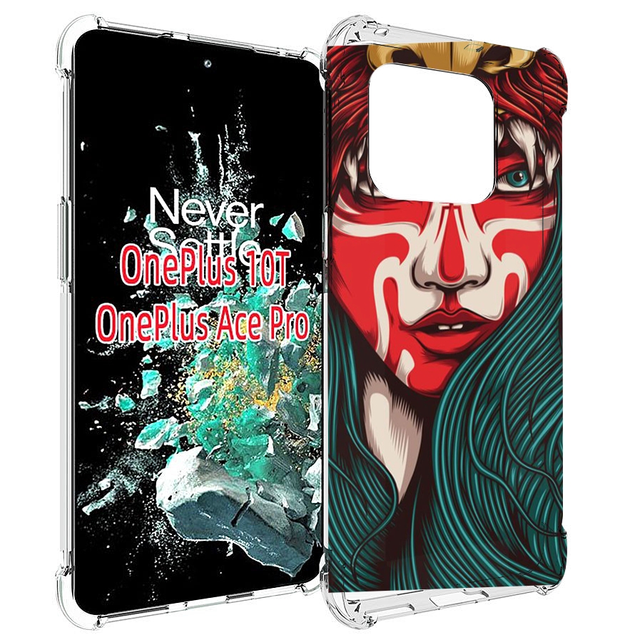 

Чехол MyPads девушка-в-маскировке для OnePlus 10T, Прозрачный, Tocco