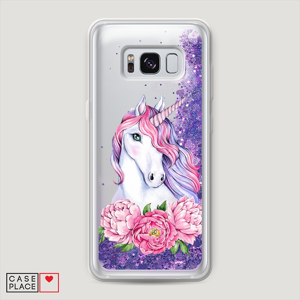 

Чехол Awog на Samsung Galaxy S8 Plus "Единорог с пионами", Разноцветный, 24892-1