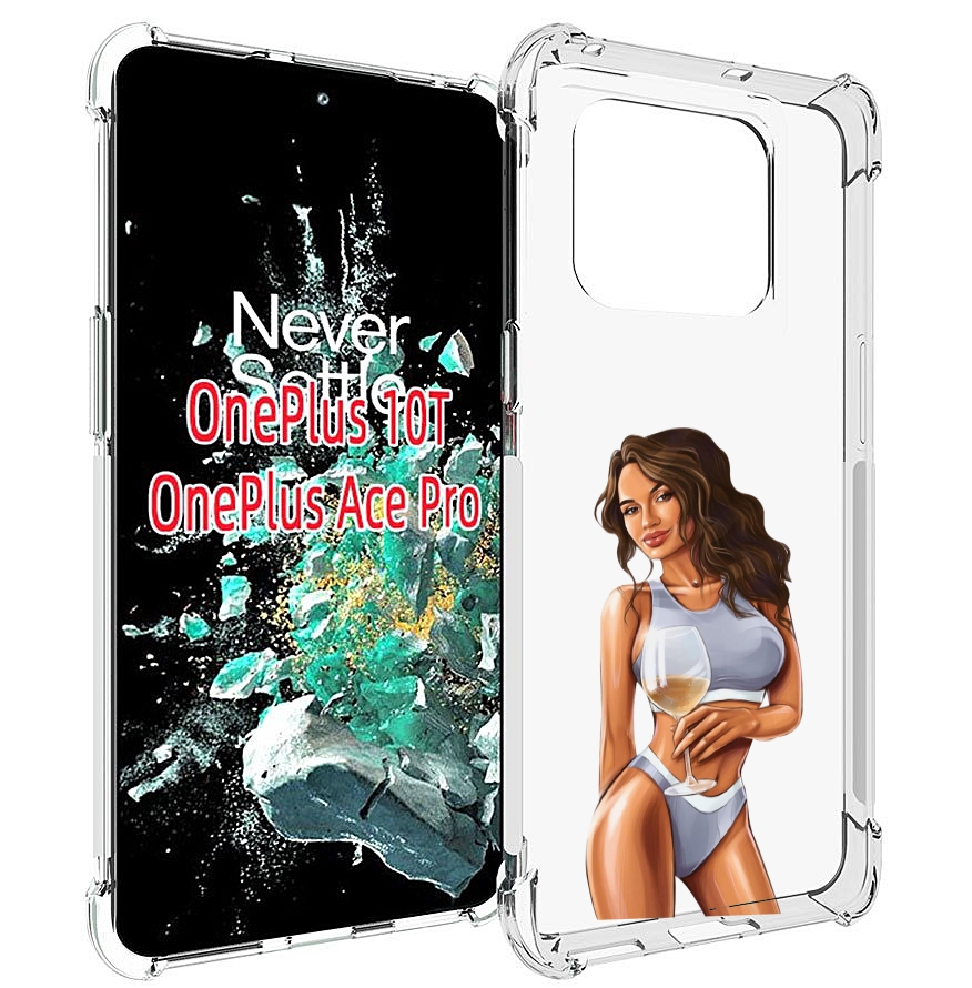 Чехол MyPads девушка-в-сером-купальнике- женский для OnePlus 10T