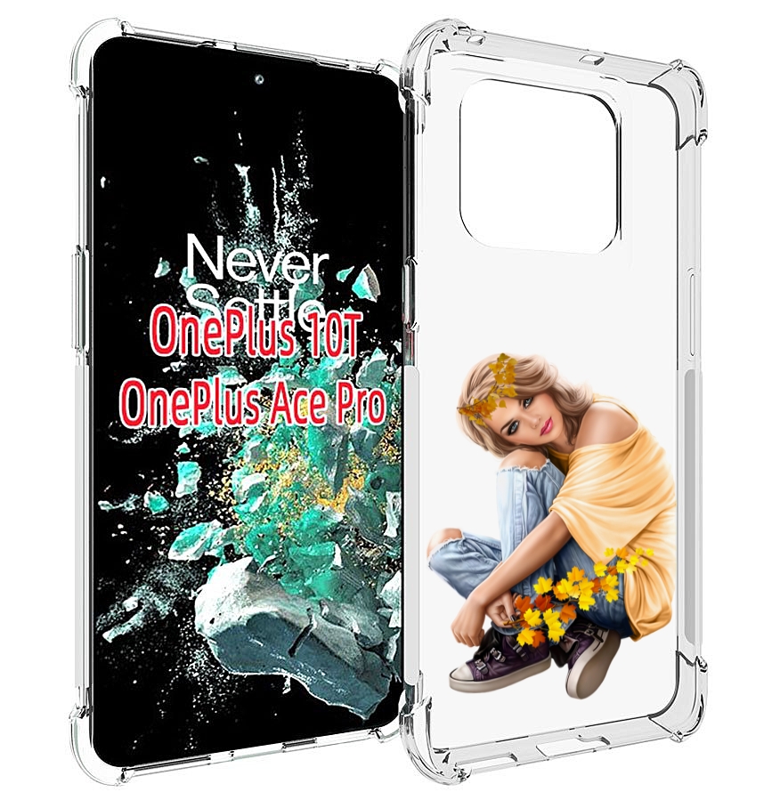 

Чехол MyPads девушка-в-цветочками женский для OnePlus 10T, Прозрачный, Tocco