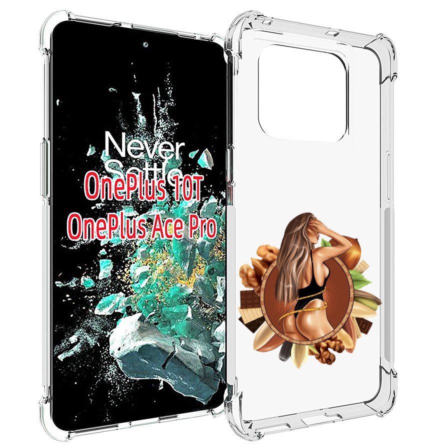 

Чехол MyPads девушка-в-черном-купальнике женский для OnePlus 10T, Прозрачный, Tocco